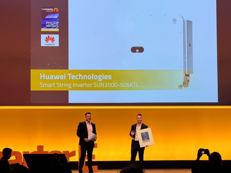 Huawei's 506 kW Smart String Inverter Won the Smarter E AWARD