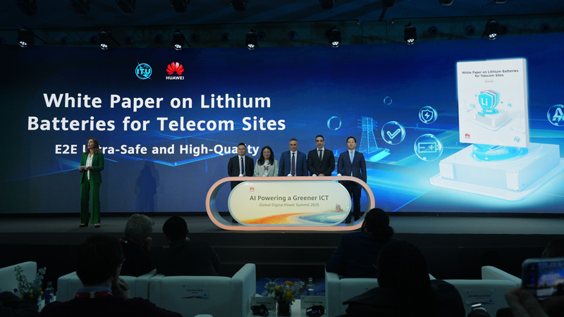 the International Telecommunication Union (ITU) and Huawei jointly released the White Paper on Lithium Batteries for Telecom Sites