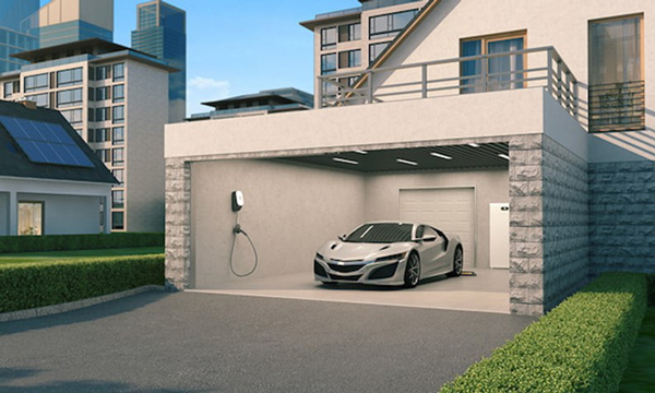 Level 2 wall-box EV charger at home