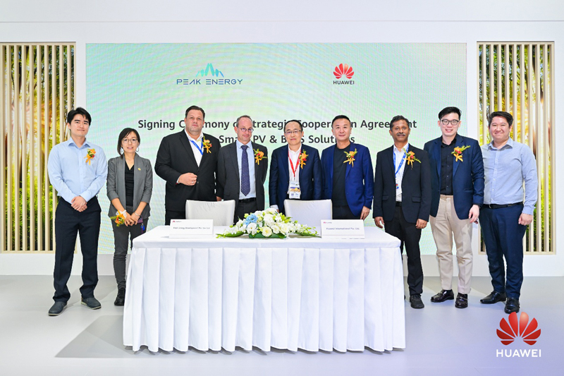 Huawei Digital Power and Peak Energy Sign MoU at SNEC 2025