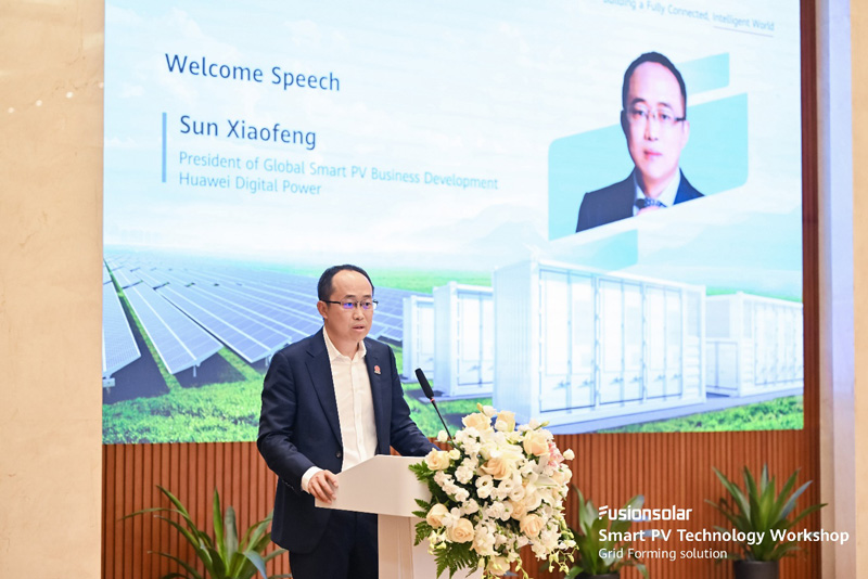 Sun Xiaofeng, the President of Global Smart PV Business Development Huawei Digital Power