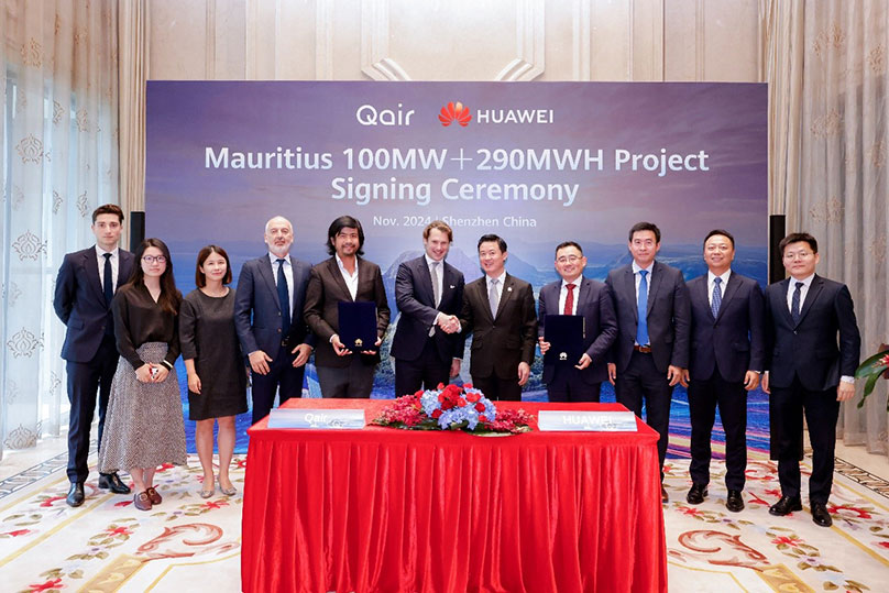 Qair Signs Agreement with Huawei on Mauritius 100MW and 290MWh Projects