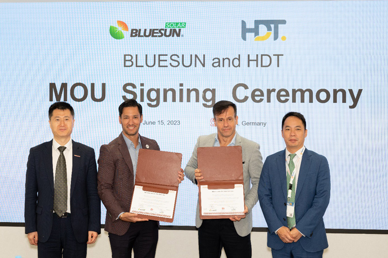 BLUESUN、HDT与华为数字能源全面合作协议签约仪式